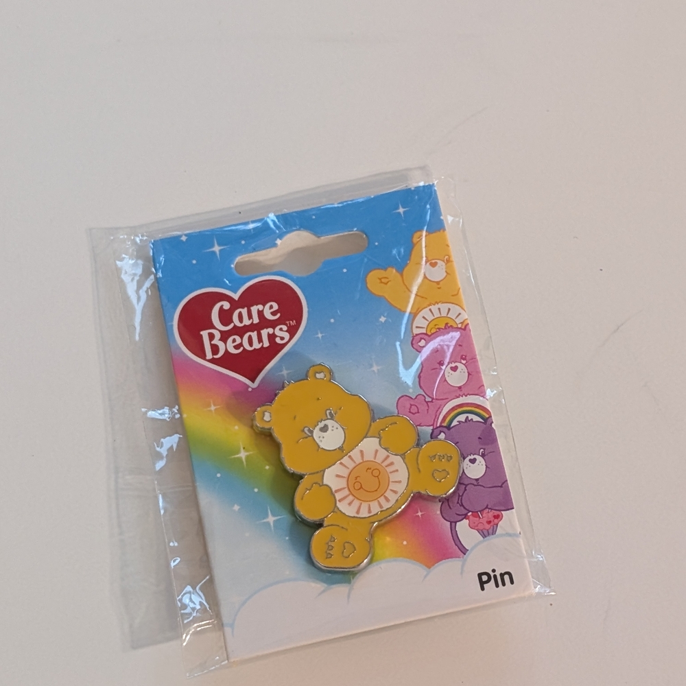 Care Bears Funshine Bear Yellow Enamel Pin NWT